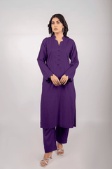 Purple Lawn Cotton Solid 2PC