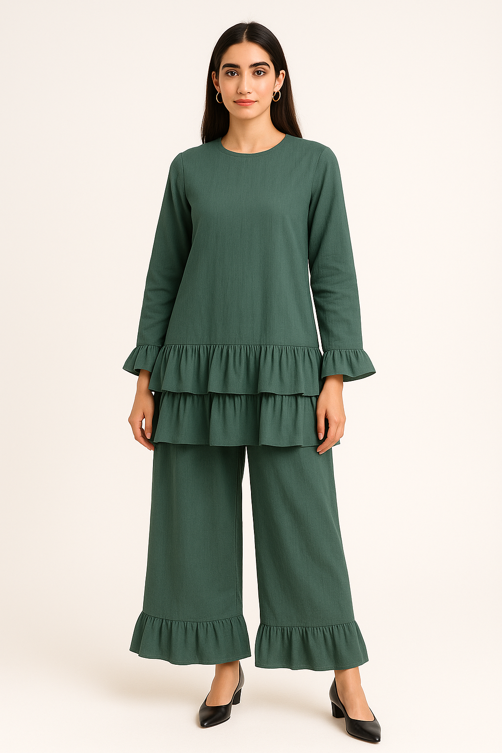 Zinc Ruffle Coord Set