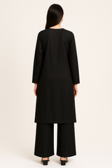 Black Pleats Coord Set