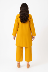 Yellow Georgette Coord Set