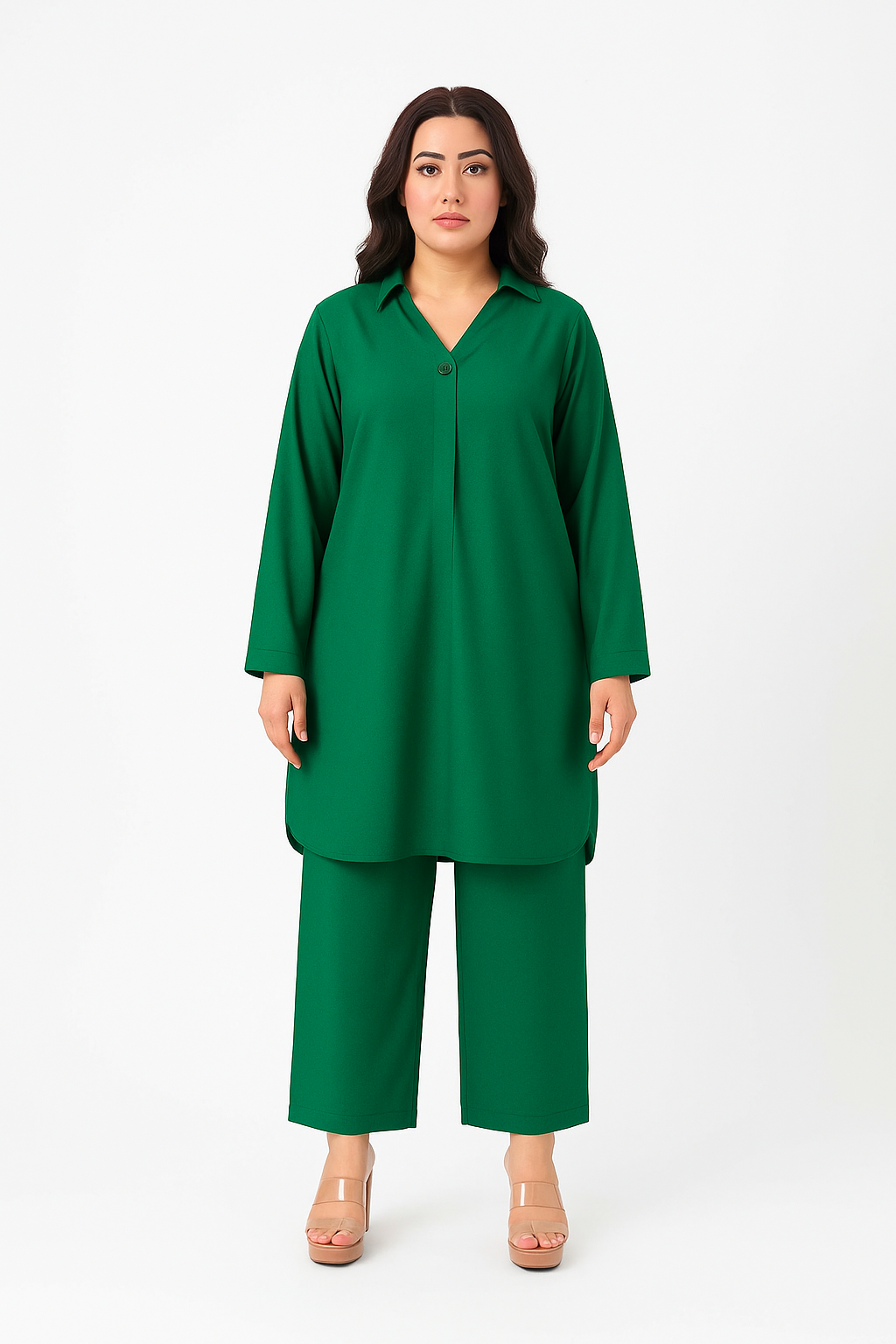 Emerald Georgette Coord Set