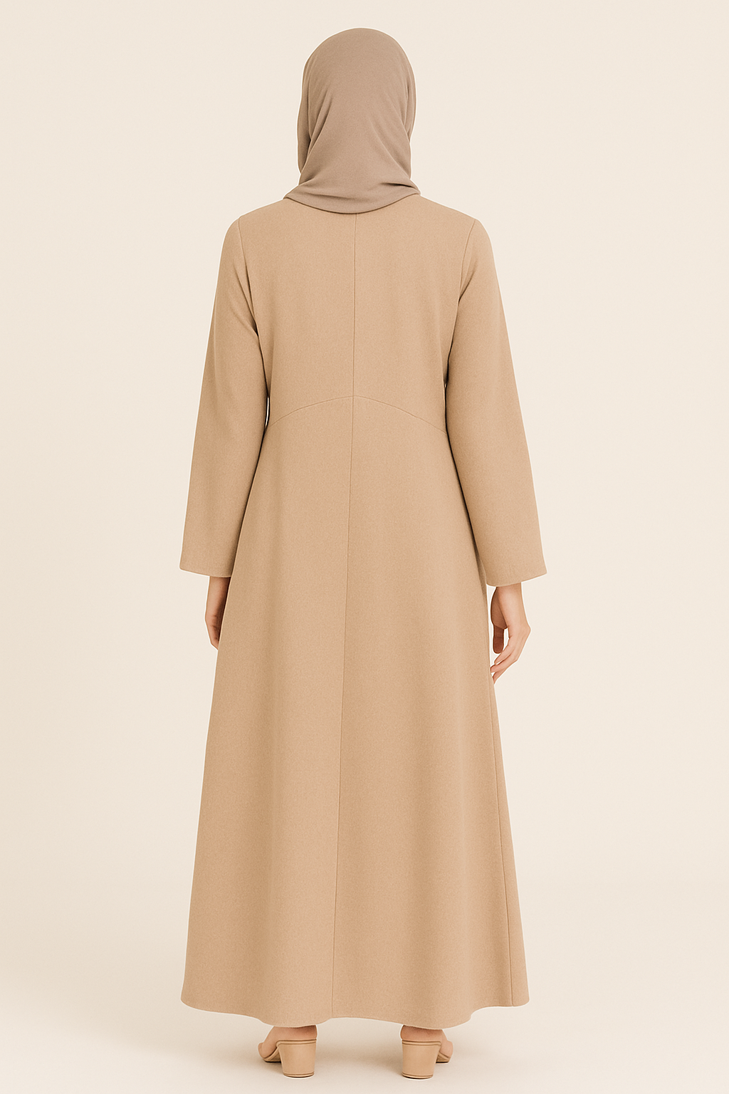 Skin Beige Panel Abaya