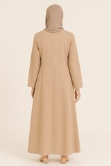 Skin Beige Panel Abaya