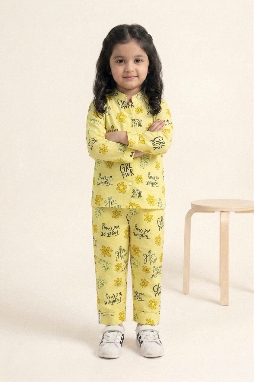 Girl Power Kids Night Suit