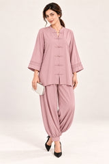 Poise Co-ord Set – Blush Pink - Front view