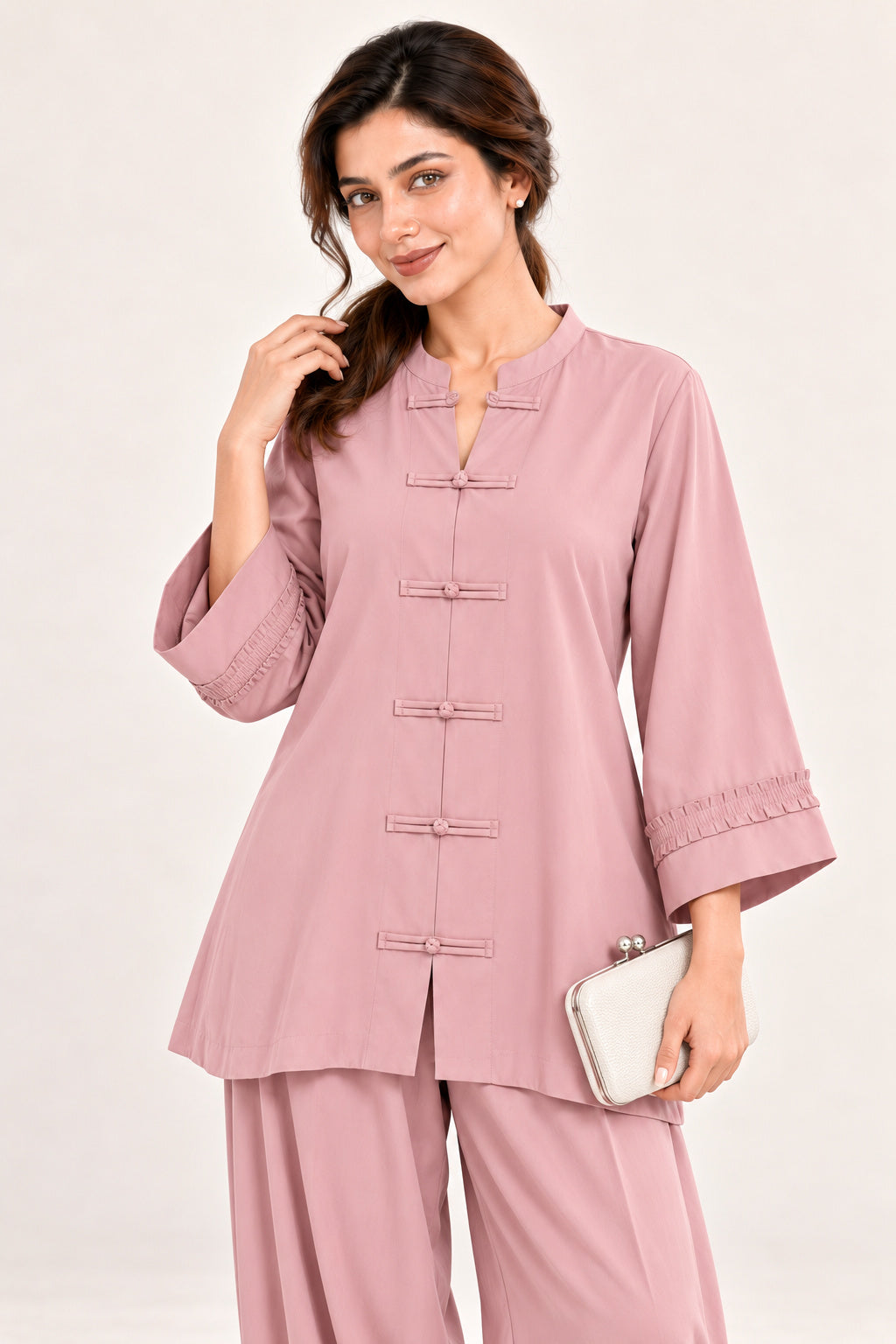Poise Co-ord Set – Blush Pink - Mood 2 view