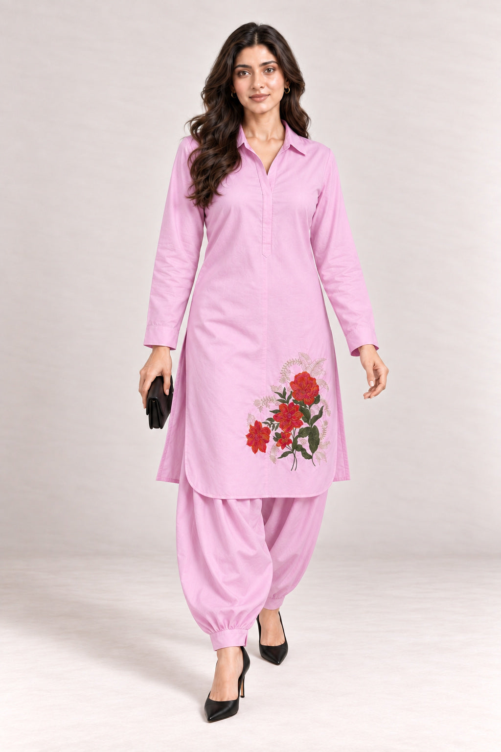 Fleur Poplin Co-ord Set – Lilac Pink - Walking Mood