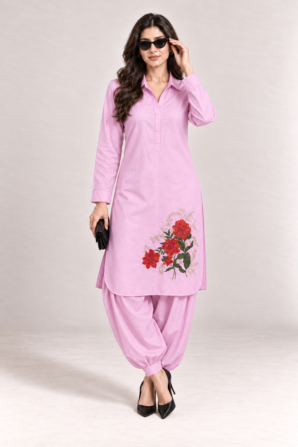 Fleur Poplin Co-ord Set – Lilac Pink - Sunglasses Mood