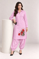 Fleur Poplin Co-ord Set – Lilac Pink - Plinth Mood