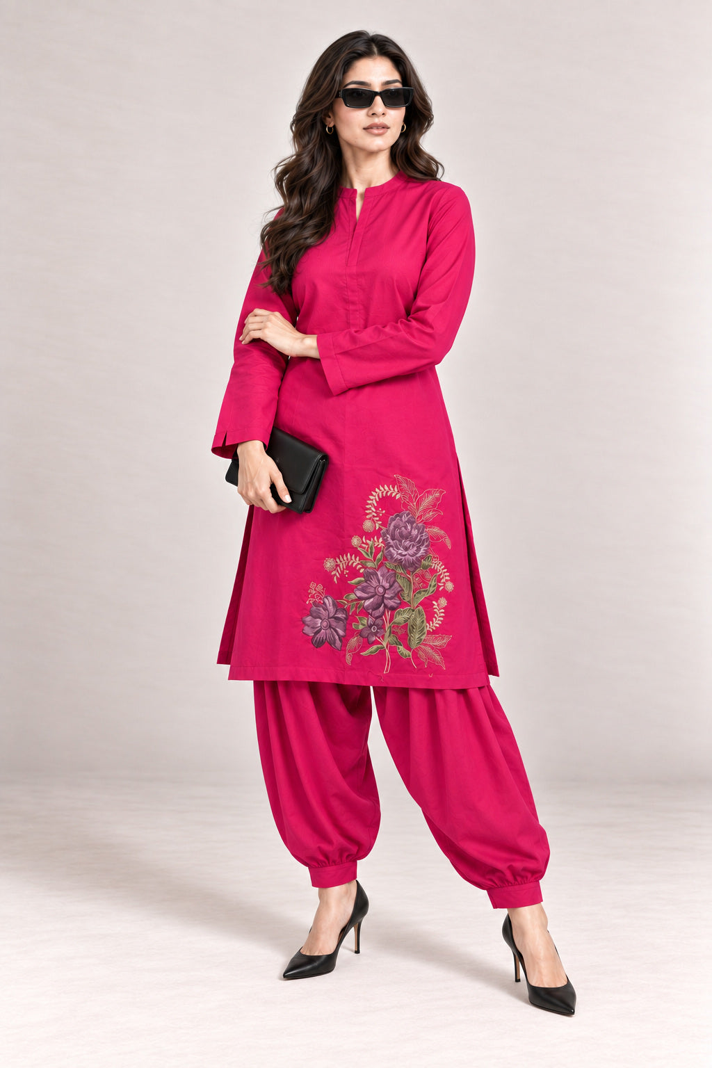 Fleur Poplin Co-ord Set – Fuchsia - Sunglasses Mood