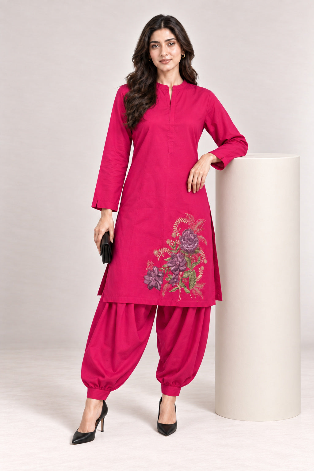 Fleur Poplin Co-ord Set – Fuchsia - Plinth Mood