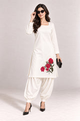 Fleur Poplin Co-ord Set – Ivory Square Neck - Sunglasses Mood