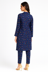 Lawn Print 2PC NAVY FLORAL