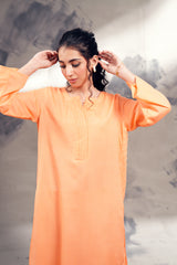Silk Karandi Peach 2 PC