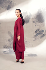 Silk Karandi Maroon 2 pc