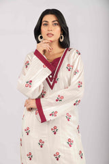 Lawn Embroidery Farshi 2PC