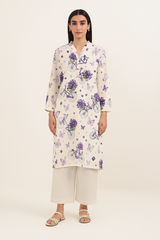 Lawn Print 2PC WHITE FLORAL