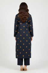 Peach Wool Embroidery Black 2PC