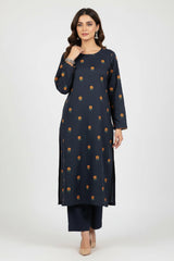 Peach Wool Embroidery Black 2PC