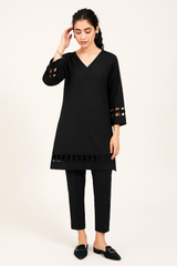 Slub Khaddar Black 2PC