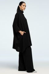 Wool Coord Set Black