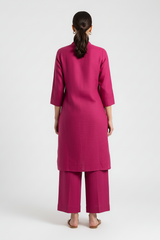 Comb Linen Pink Coord Set