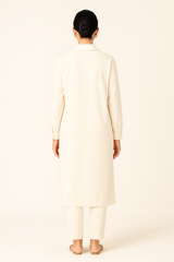 Silk Karandi 2PC Creamy white