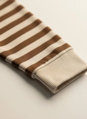 Ragbi Polo – Brown Stripes – Fleece