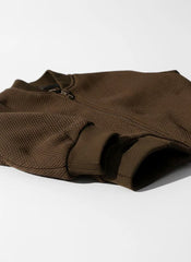 Jacquard Knit Bomber Jacket - Chocolate Brown