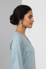 Powder Blue Karandi Two Piece Set