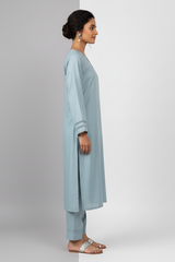 Powder Blue Karandi Two Piece Set