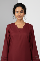 Maroon Karandi Two Piece Set