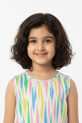 Multicolor Ikat Print Coord Set