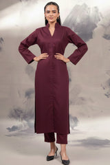 Cambric Coord Set Maroon