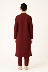 Silk Karandi 2PC Maroon