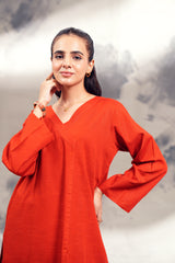 Slub Khaddar Red 2 PC