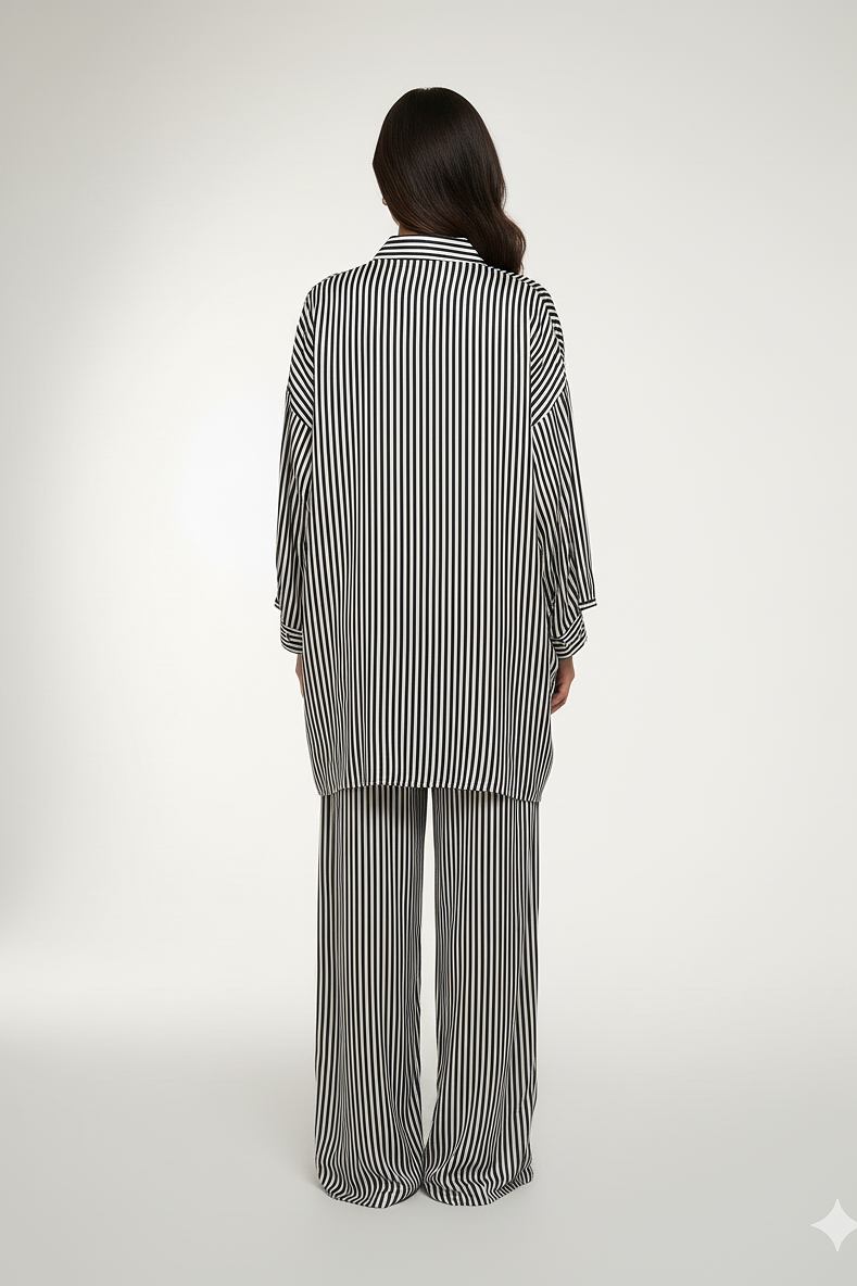 Stripe Silk Set