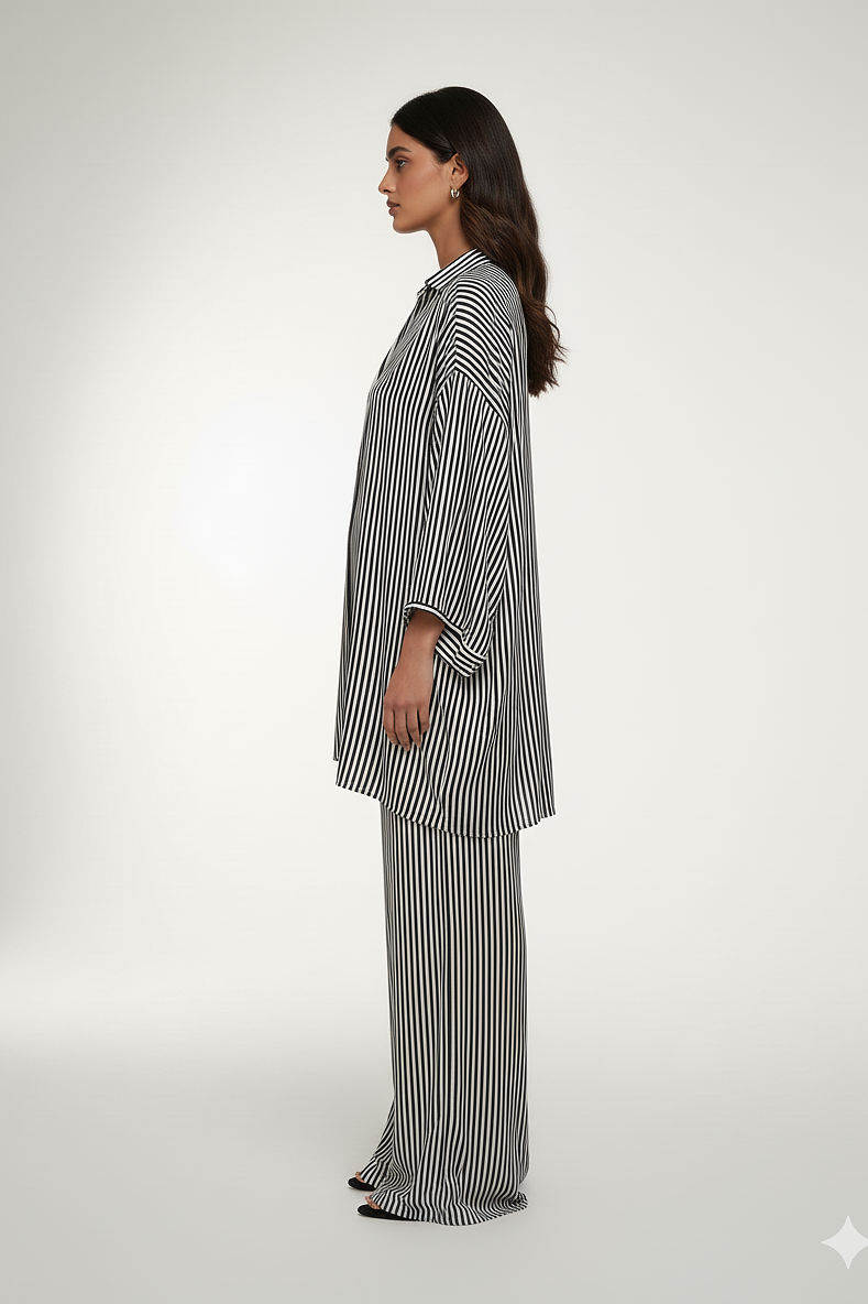 Stripe Silk Set