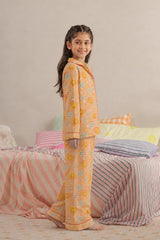 Sunflower Bloom Linen Night Suit