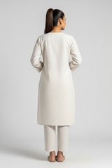 Comb Linen White Coord Set